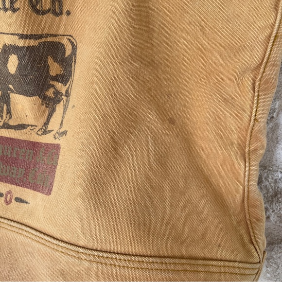Polo Ralph Lauren RRL Double RL canvas tote bag cattle co. R. Lauren & Co. Tan - Picture 8 of 10